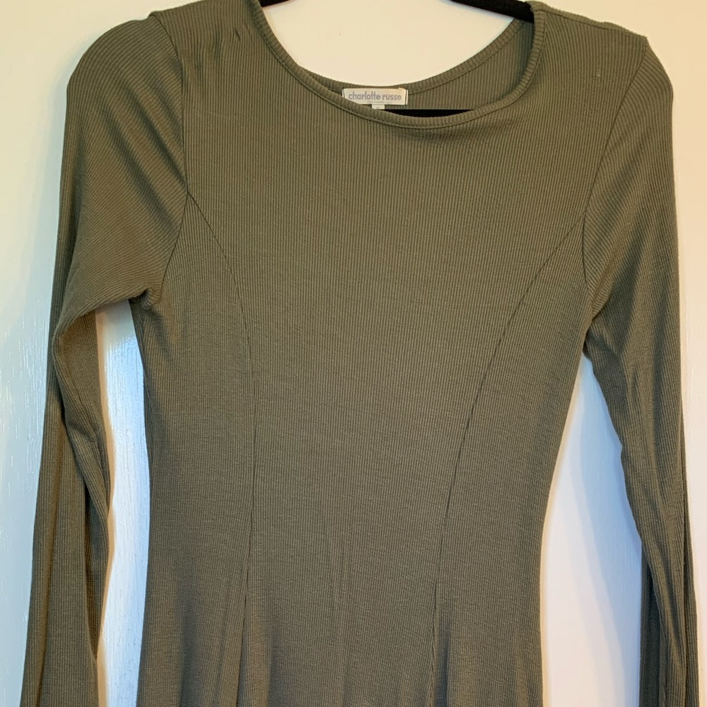 Green jersey dress
